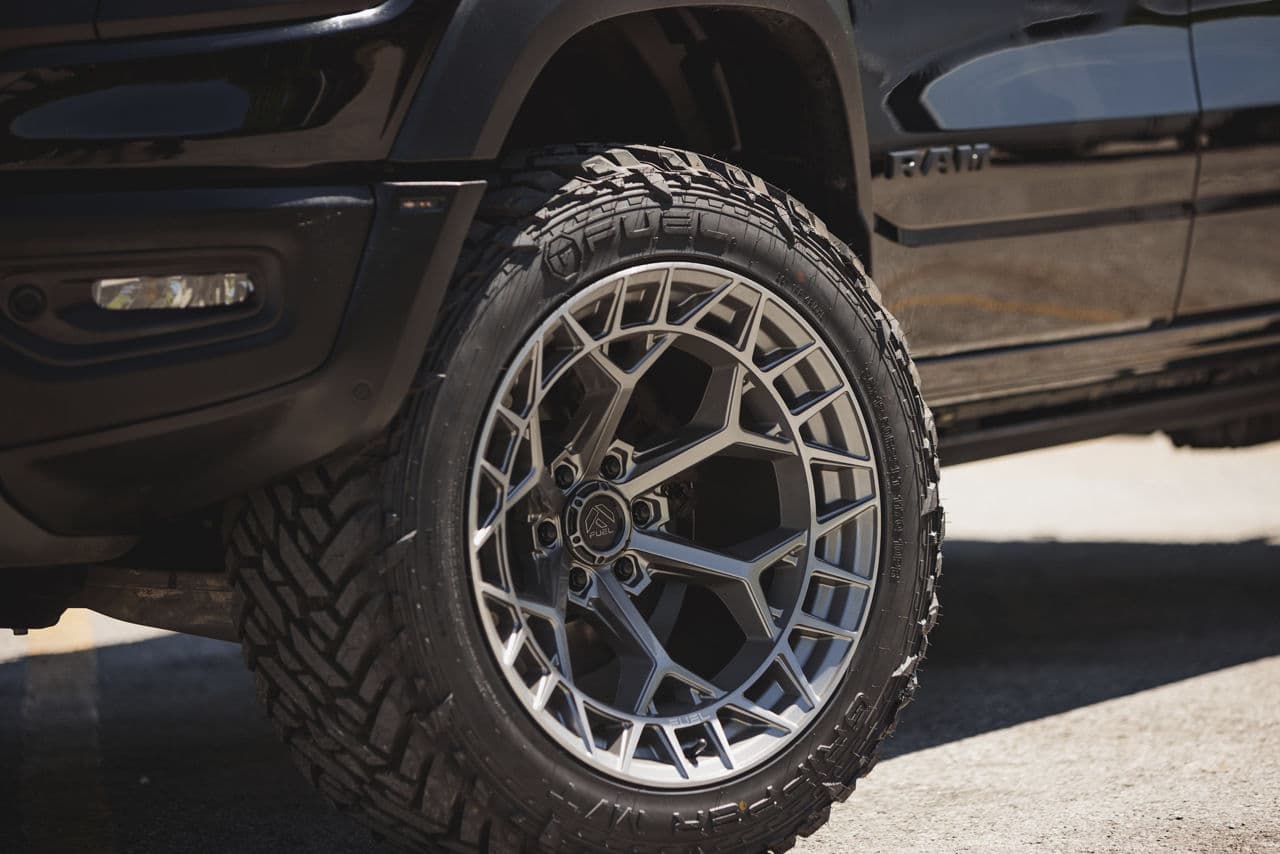 Side profile of 2022 Ram 1500 TRX with wheels