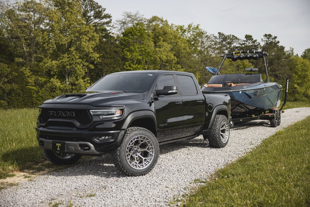 Detail view of 2022 Ram 1500 TRX with wheels