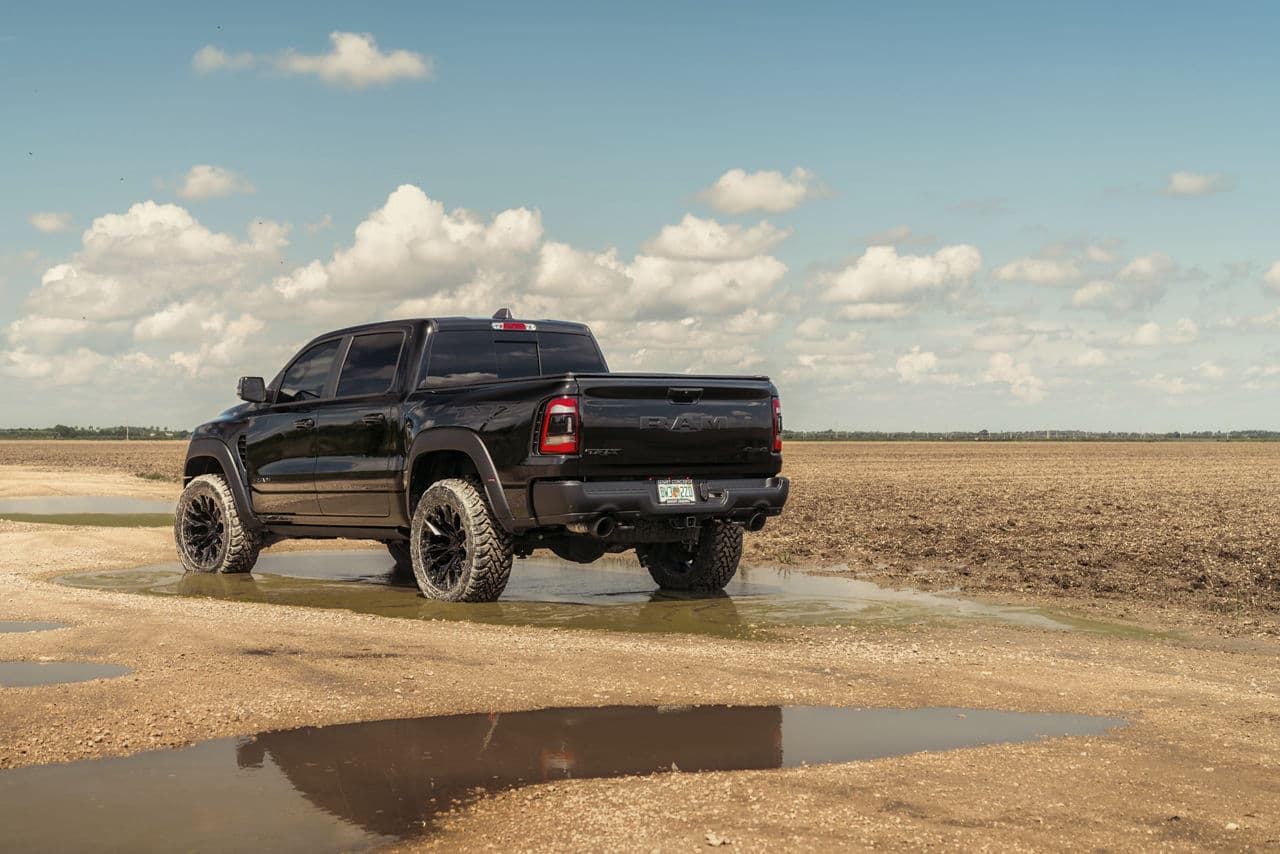 Interior of 2022 Ram 1500 TRX with wheels