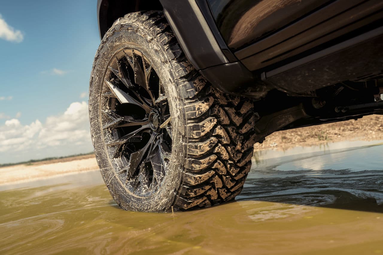 Detail view of 2022 Ram 1500 TRX with wheels