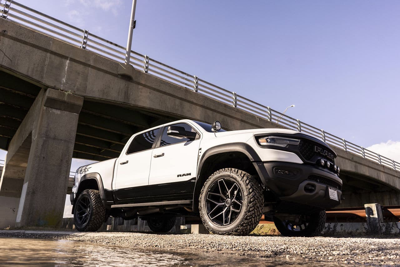 Front view of 2022 Ram 1500 TRX with wheels