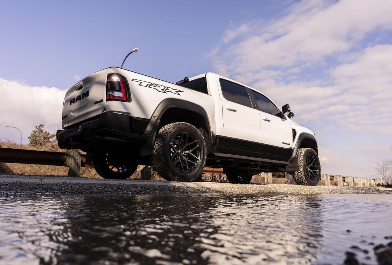 Side profile of 2022 Ram 1500 TRX with wheels