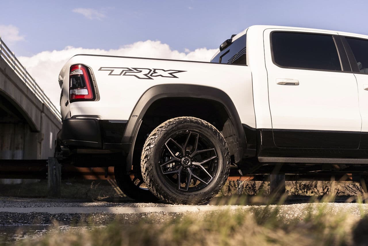Interior of 2022 Ram 1500 TRX with wheels