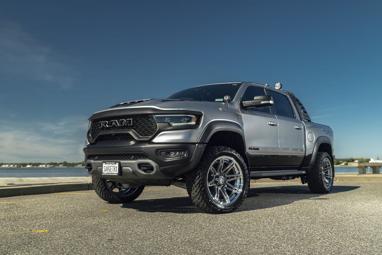 Front view of 2022 Ram 1500 TRX with wheels