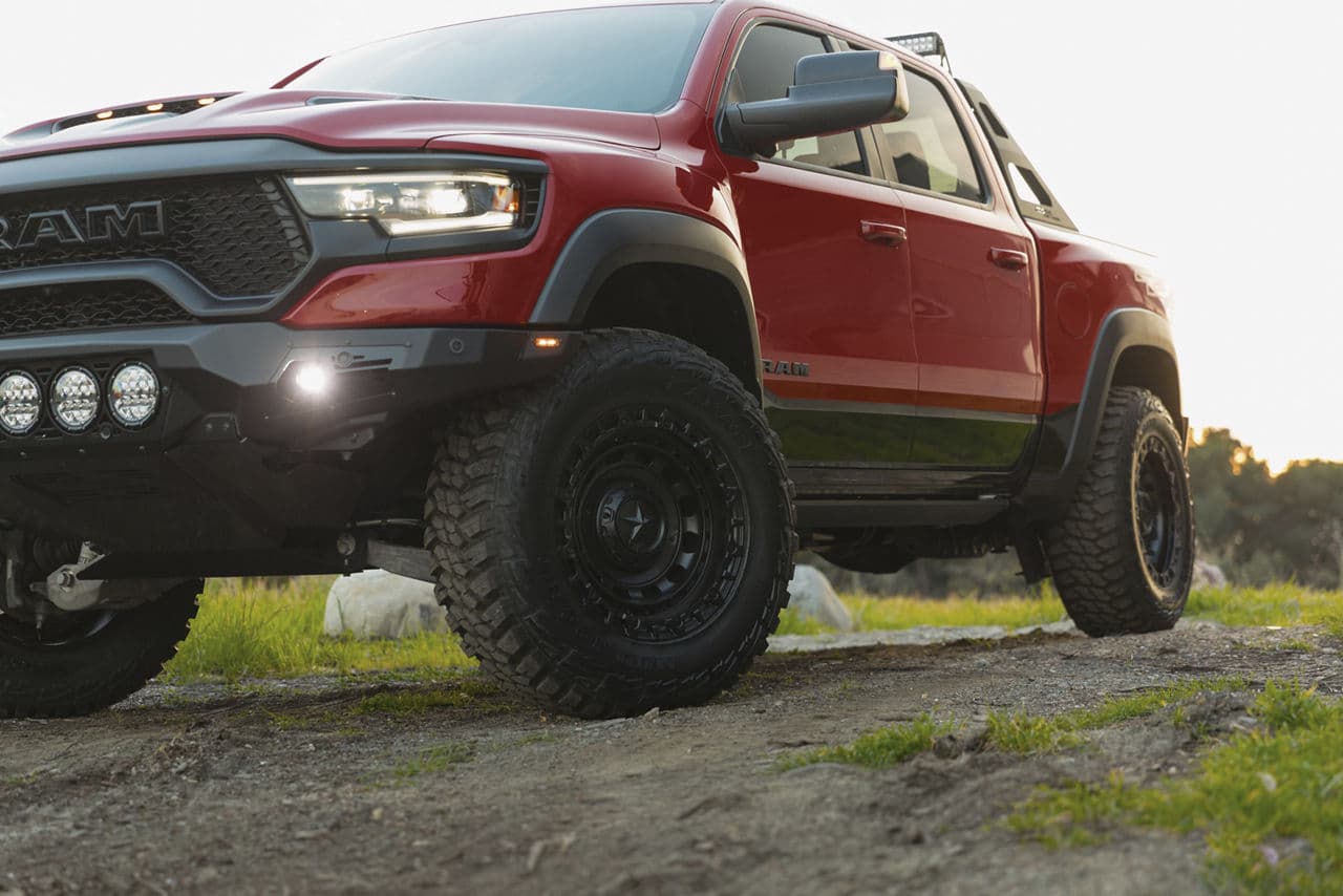 Interior of 2022 Ram TRX with wheels