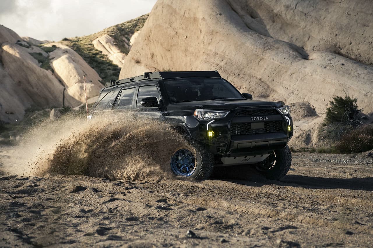 Interior of 2022 Toyota 4Runner with vehicle wraps