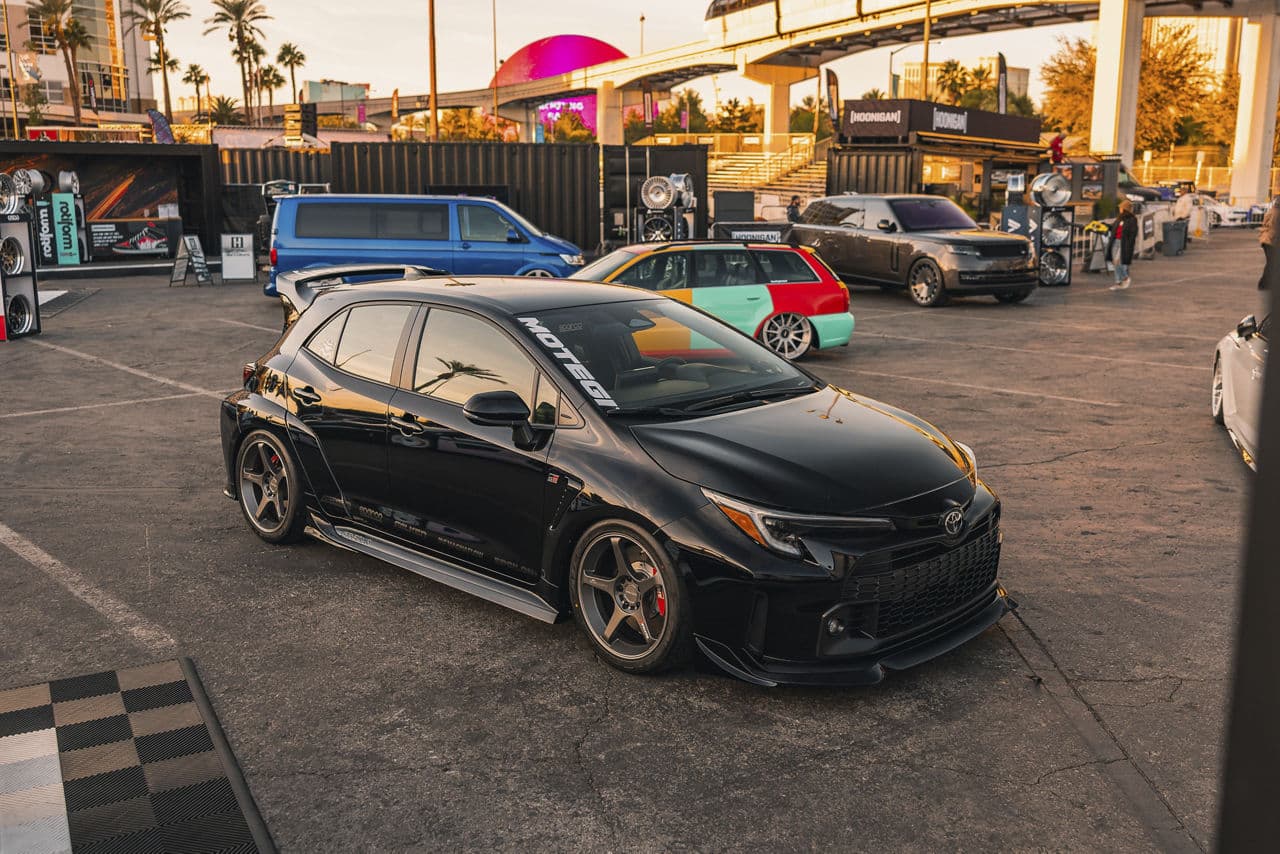 Interior of 2022 Toyota Corolla GR with wheels