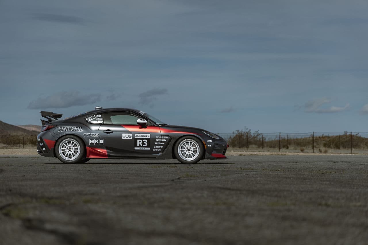 Side profile of 2022 Toyota GR86 with wheels