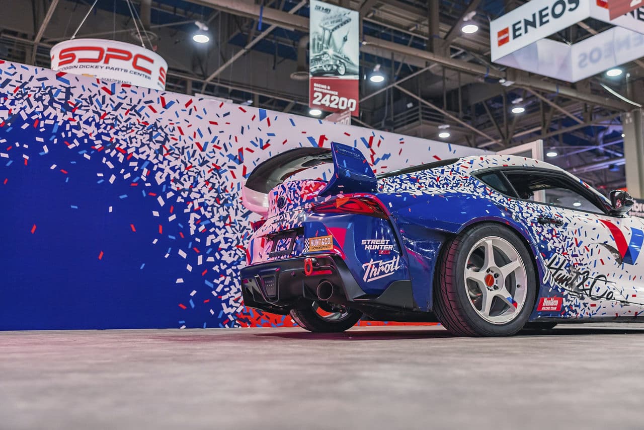 Side profile of 2022 Toyota Supra with wheels