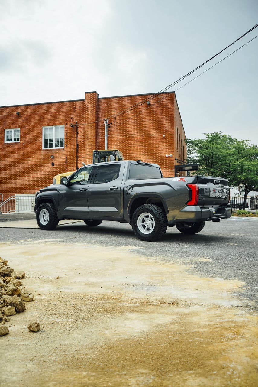 Side profile of 2022 Toyota Tundra with truck suv wheels