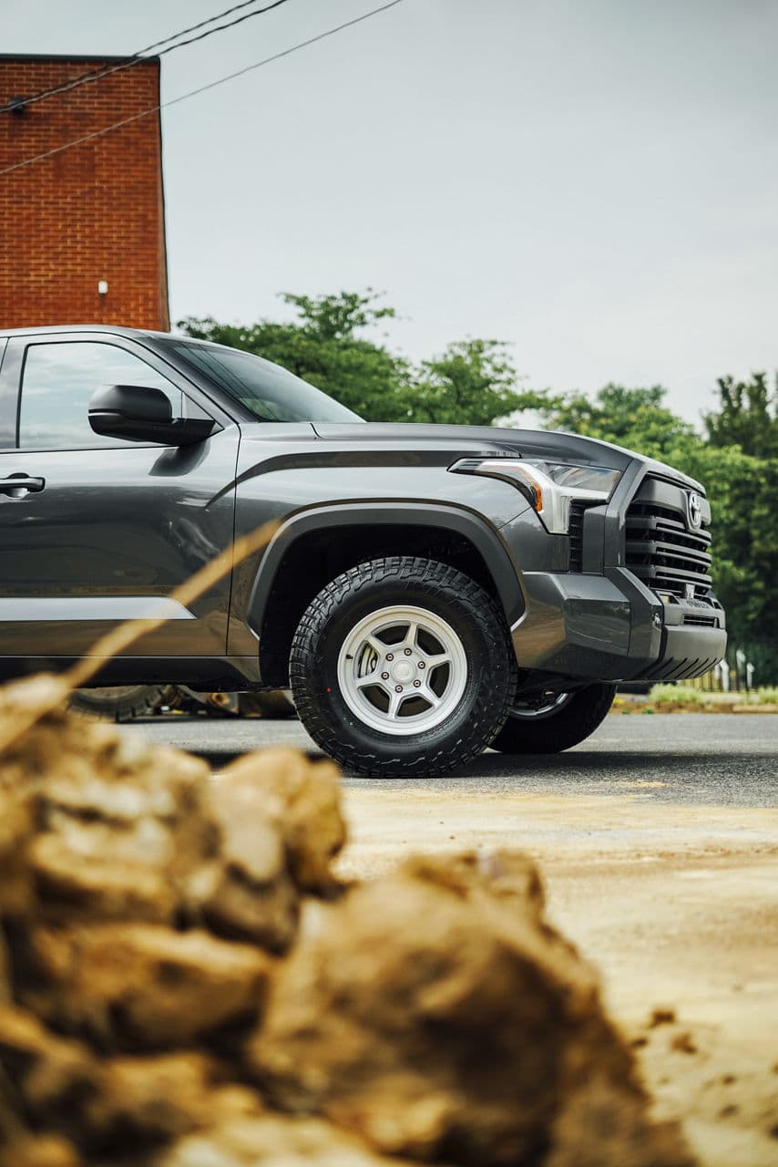 Detail view of 2022 Toyota Tundra with truck suv wheels