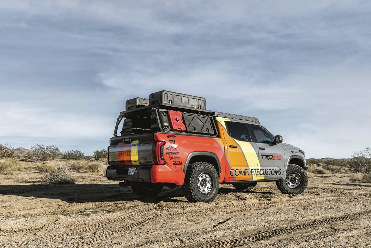 Rear view of 2022 Toyota Tundra with truck suv wheels
