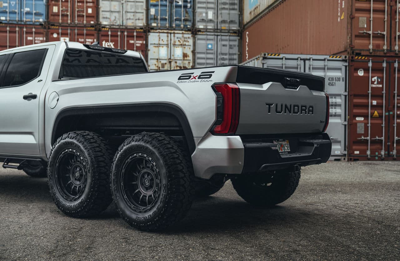 Side profile of 2022 Toyota Tundra with wheels