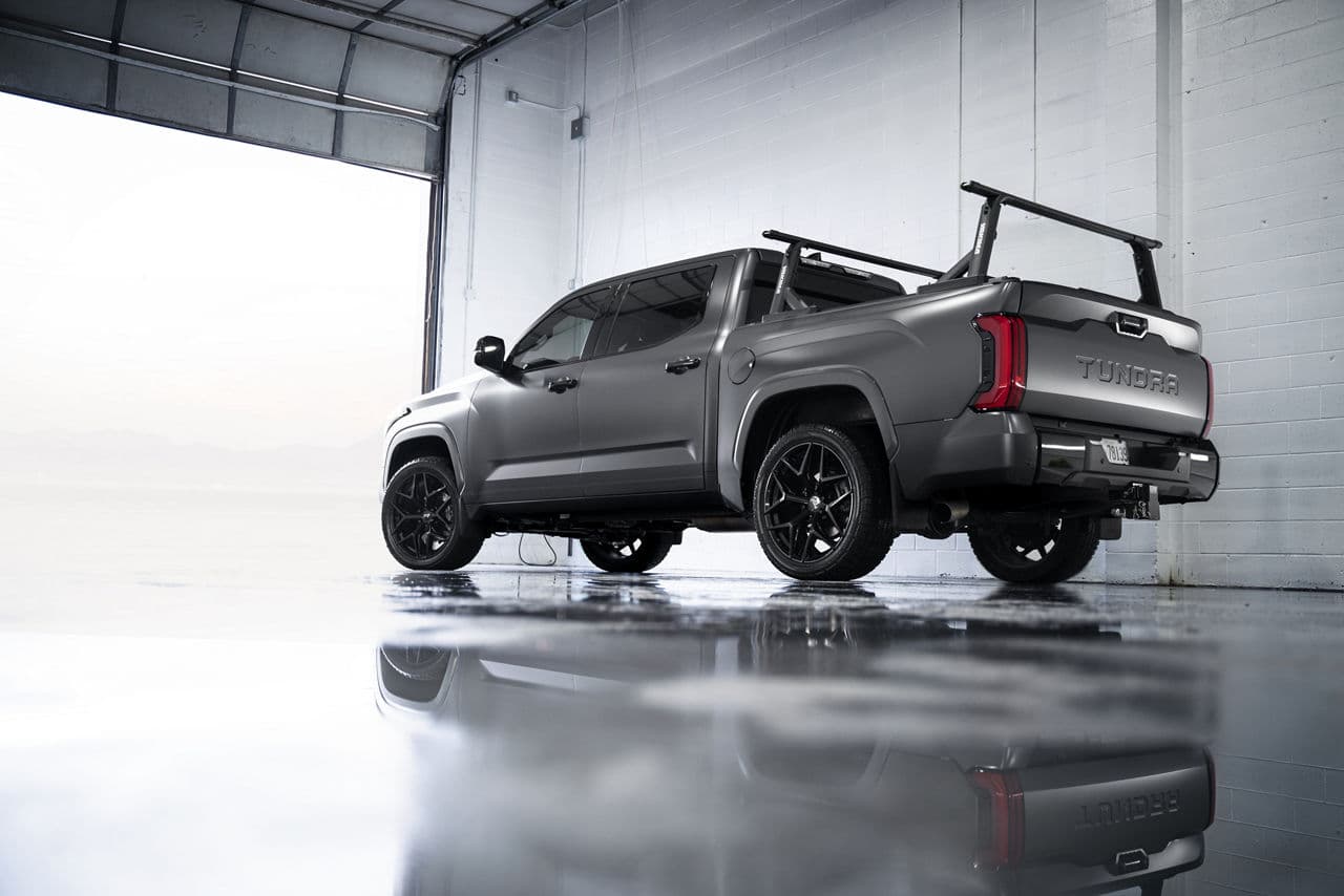 Side profile of 2022 Toyota Tundra with wheels