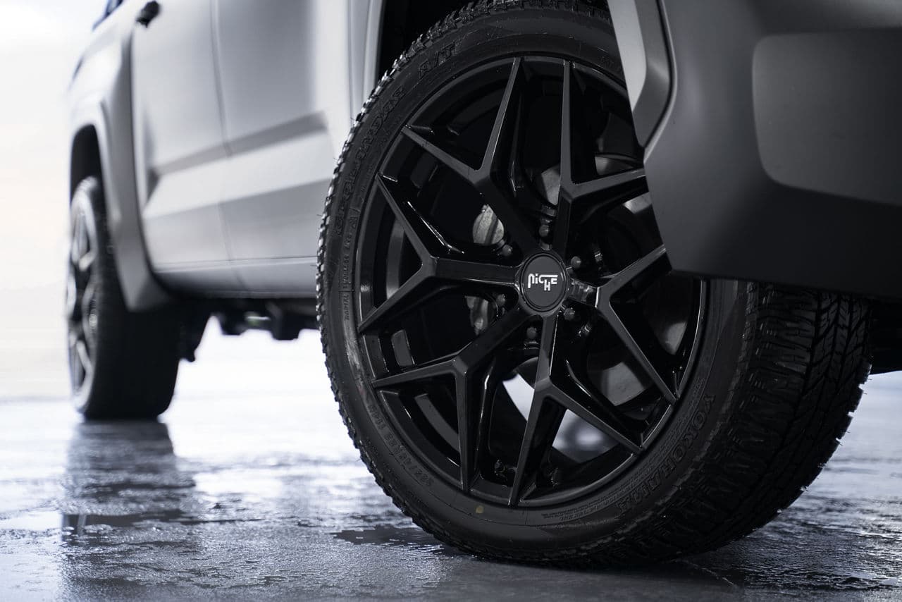 Interior of 2022 Toyota Tundra with wheels