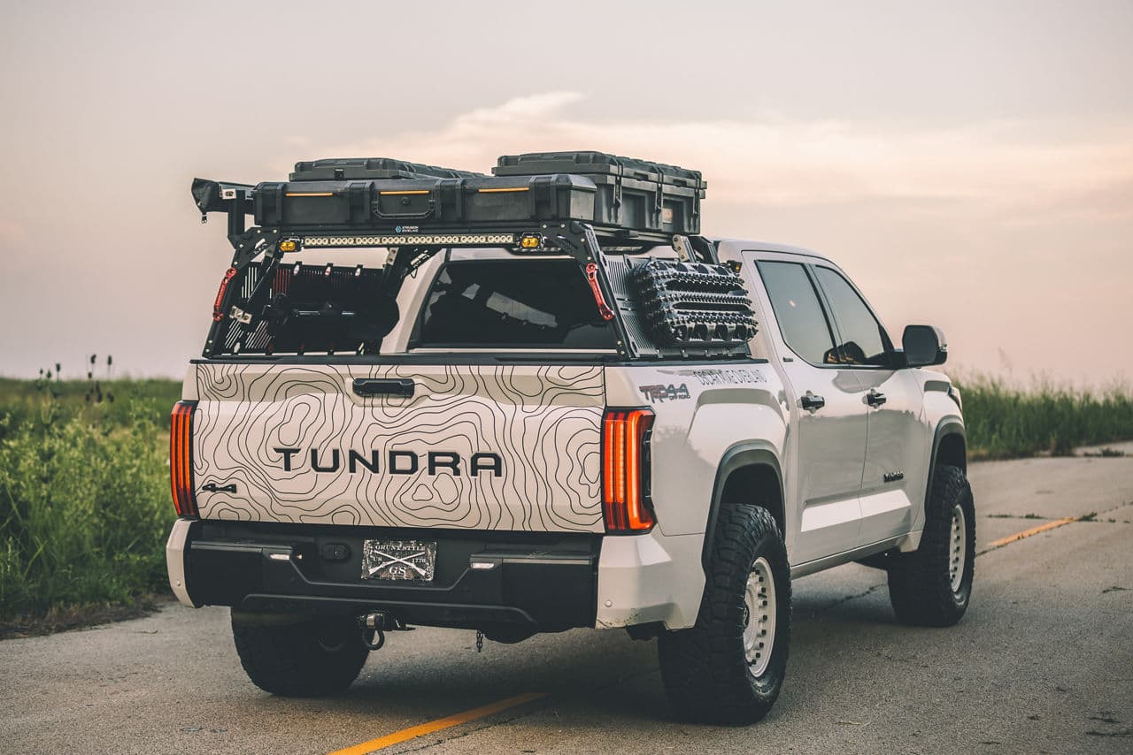 Side profile of 2022 Toyota Tundra with wheels