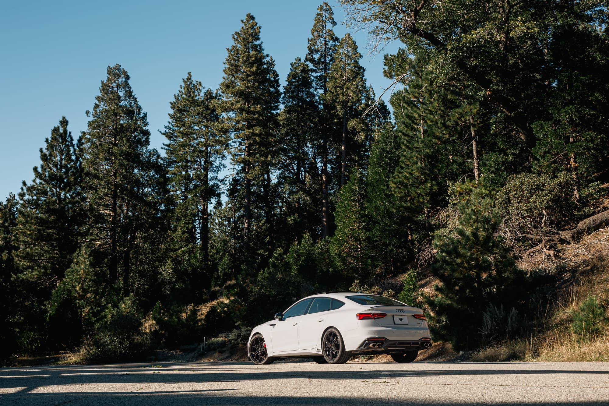 2023 Audi A5 S-Line — air ride suspension, detail view