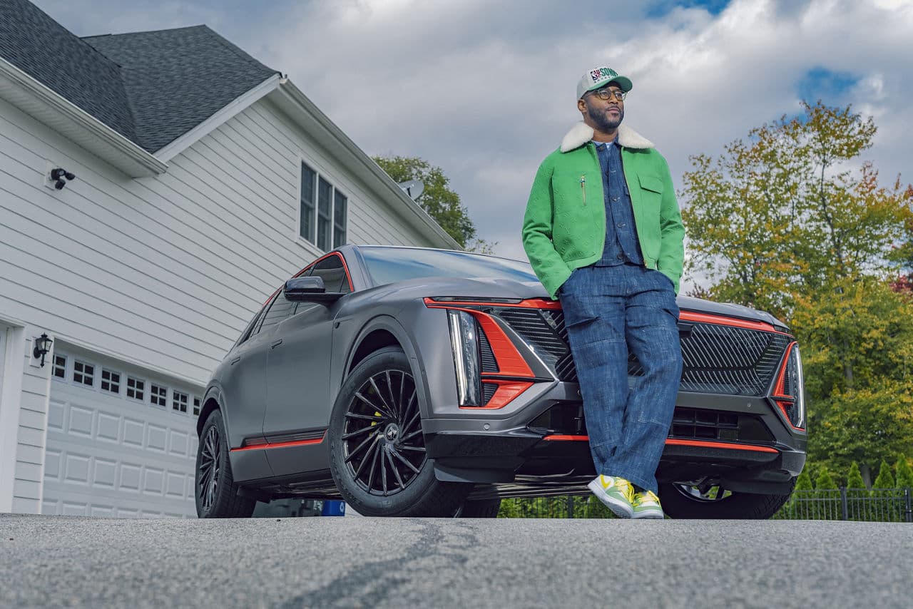 Detail view of 2023 Cadillac Lyriq with wheels