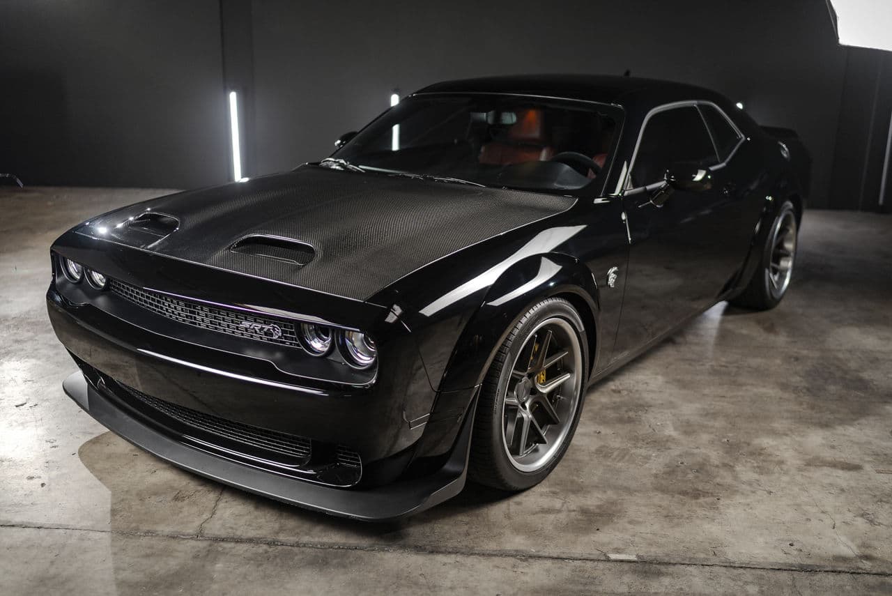Front view of 2023 Dodge Challenger Hellcat Jailbreak with wheels