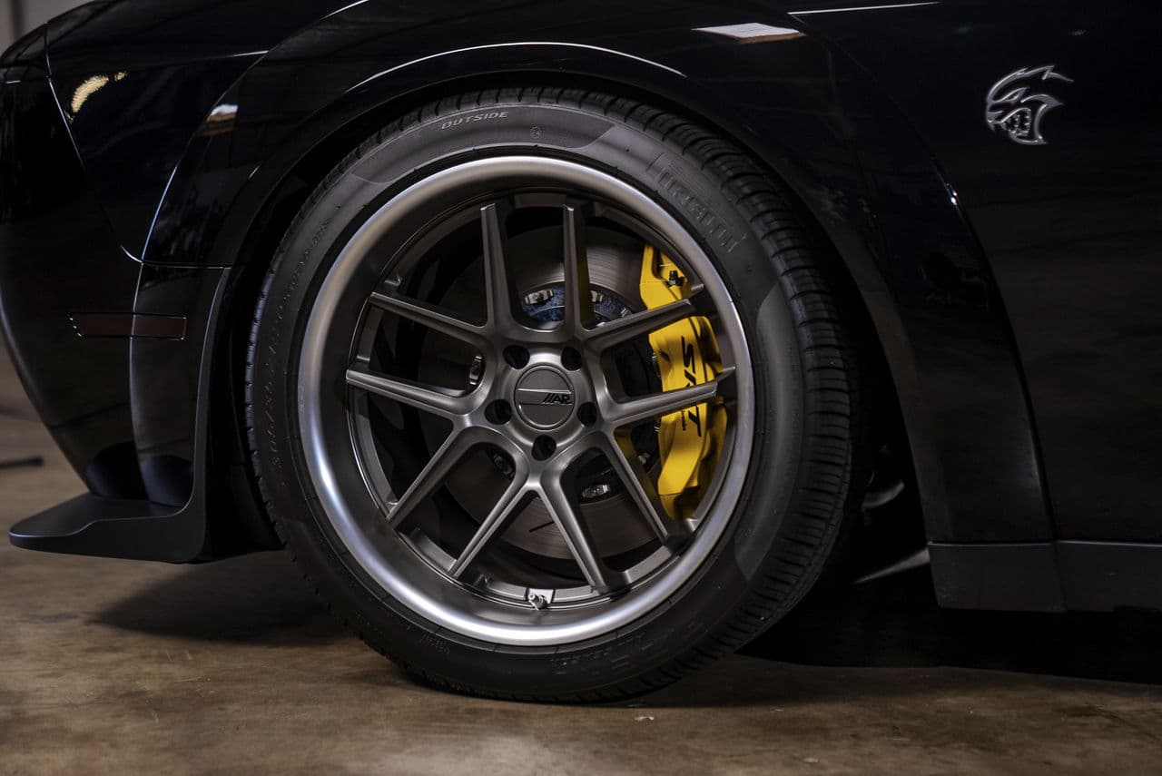 Side profile of 2023 Dodge Challenger Hellcat Jailbreak with wheels
