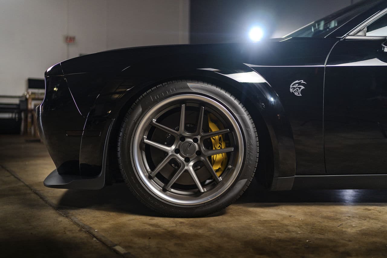 Detail view of 2023 Dodge Challenger Hellcat Jailbreak with wheels