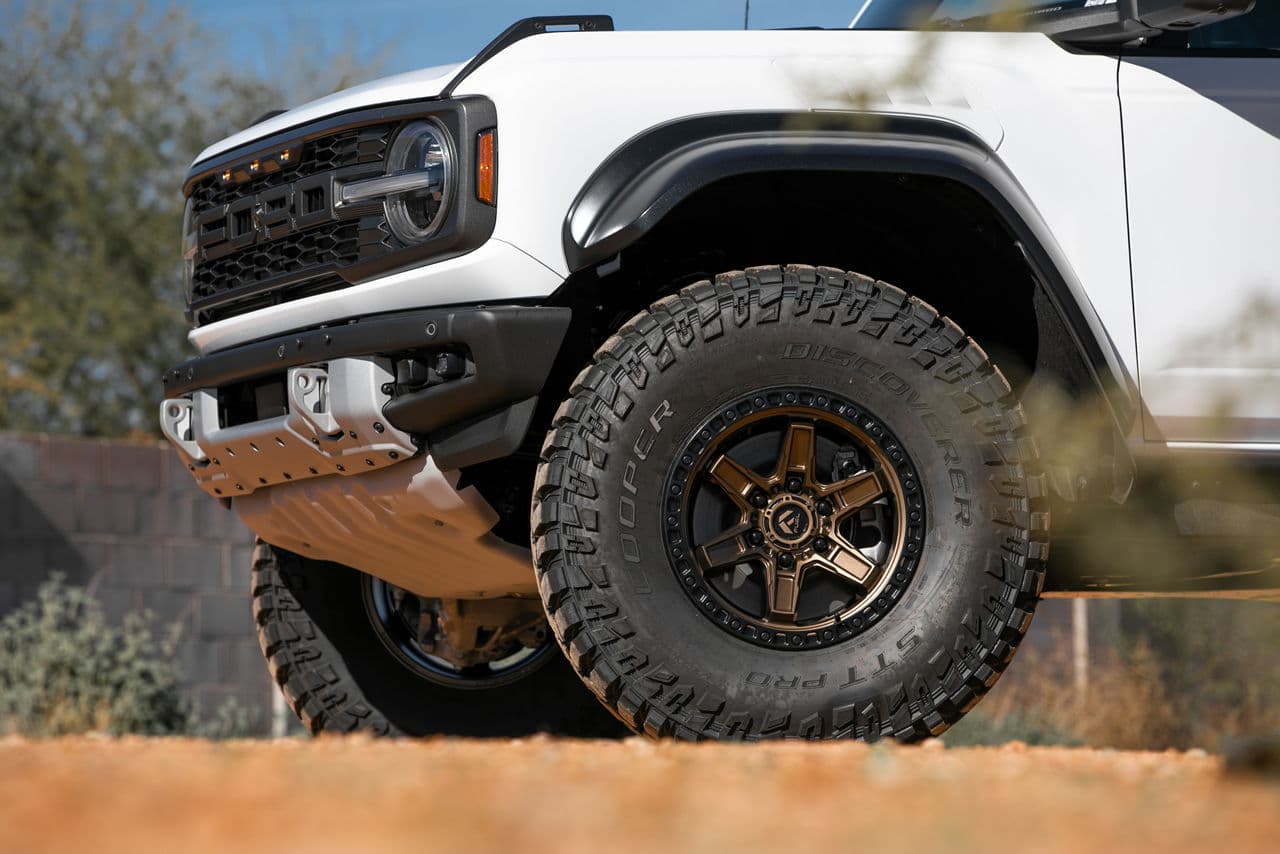 Rear view of 2023 Ford Bronco Raptor with wheels