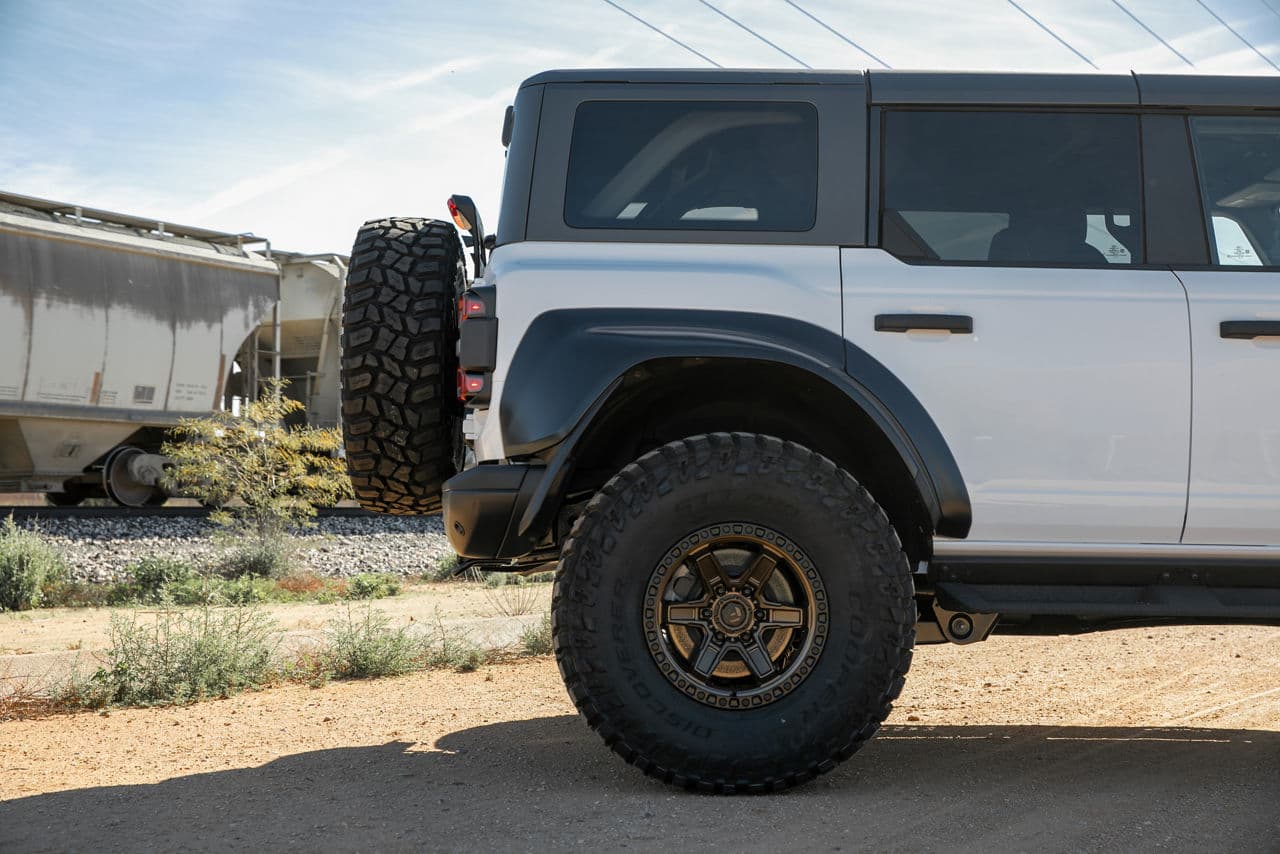 Interior of 2023 Ford Bronco Raptor with wheels
