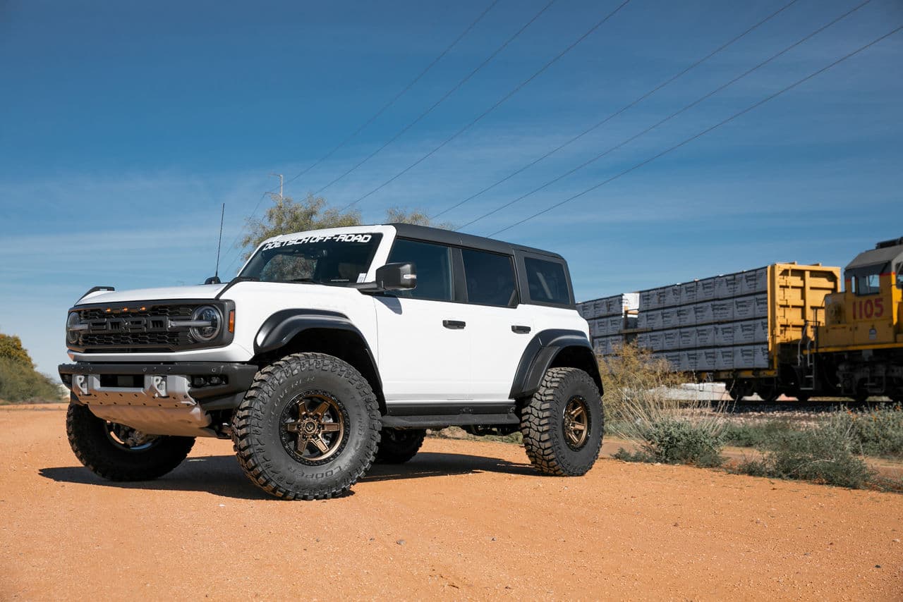 Detail view of 2023 Ford Bronco Raptor with wheels