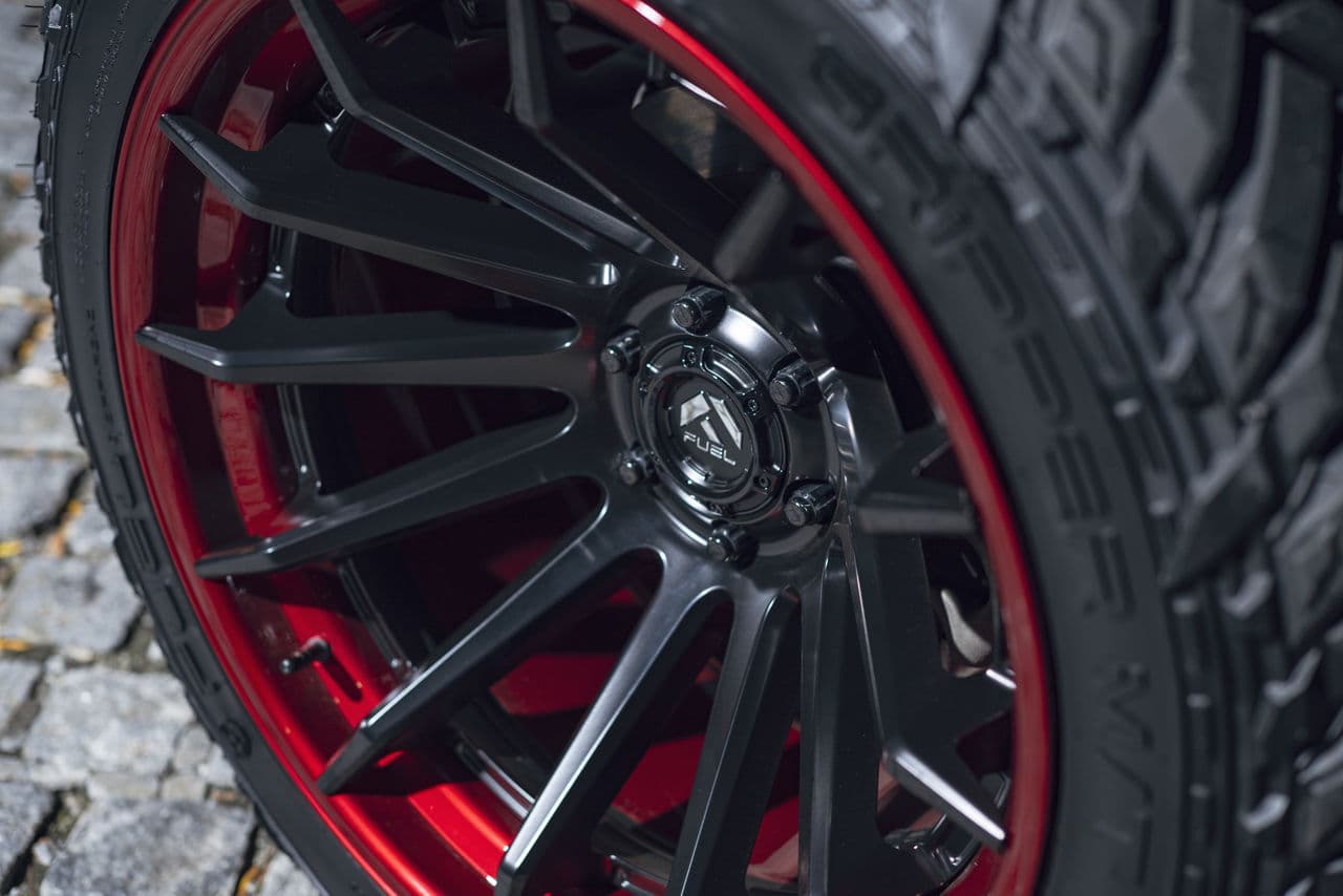 Detail view of 2023 Ford F150 with wheels