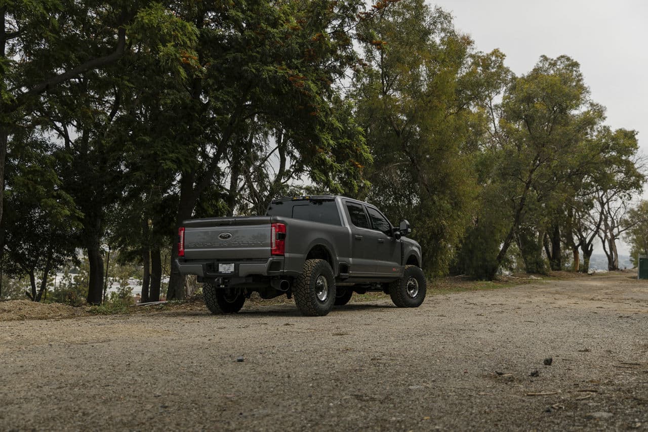 Detail view of 2023 Ford F250 with wheels
