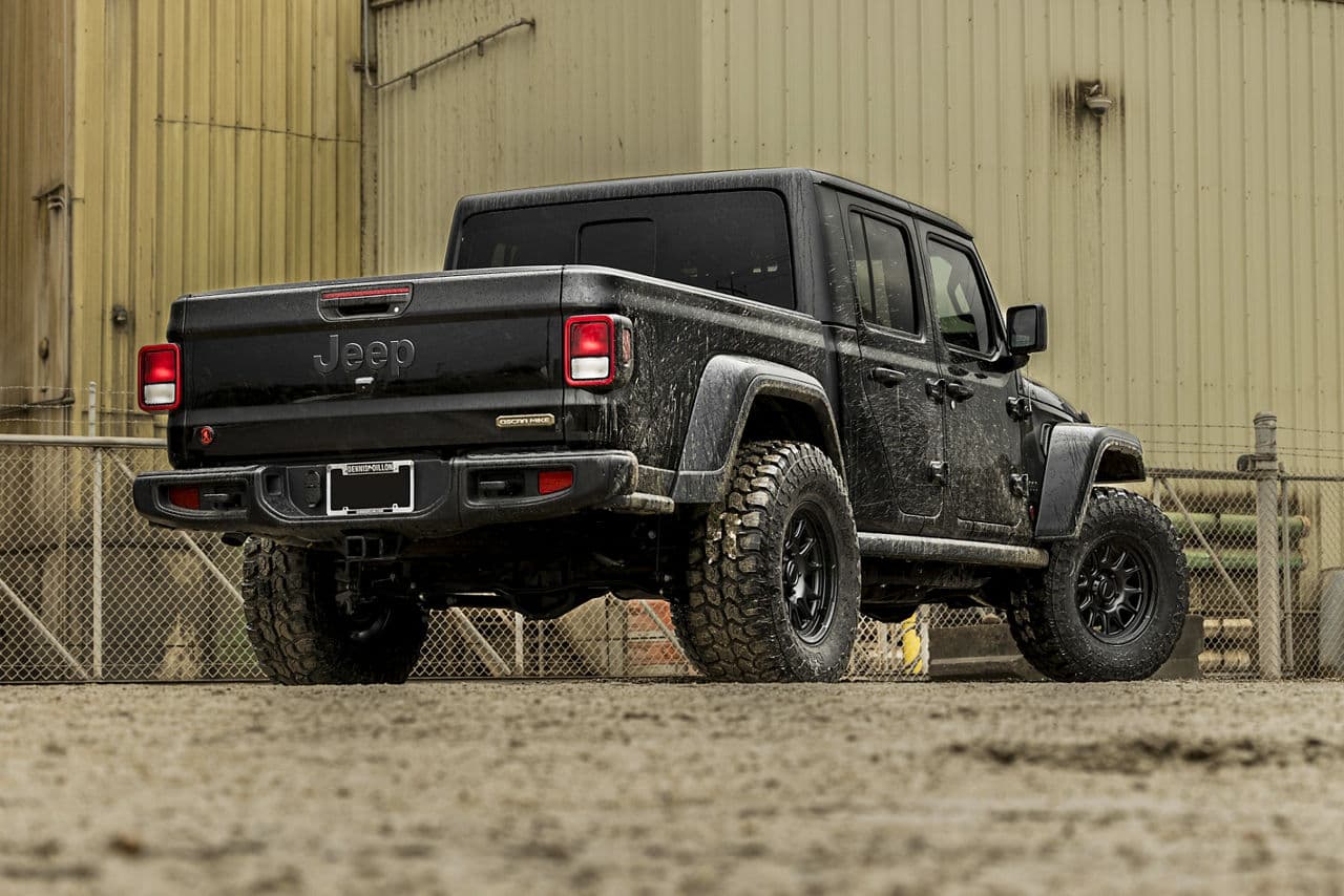 Interior of 2023 Jeep Gladiator with wheels