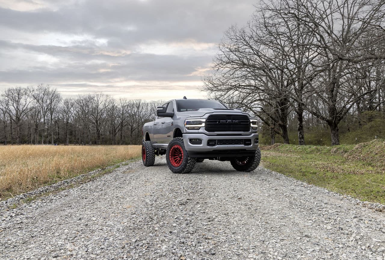 Front view of 2023 Ram 2500 with wheels