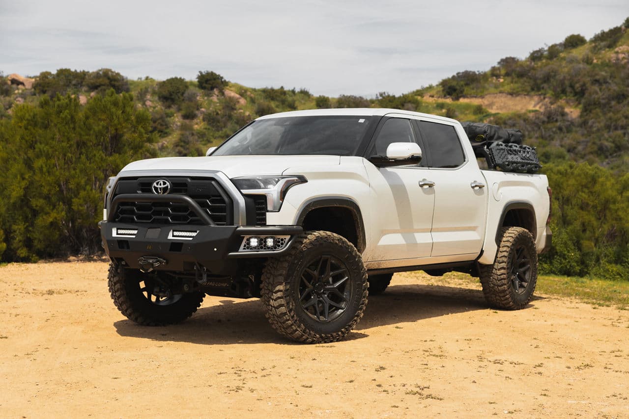 Front view of 2023 Toyota Tundra with wheels