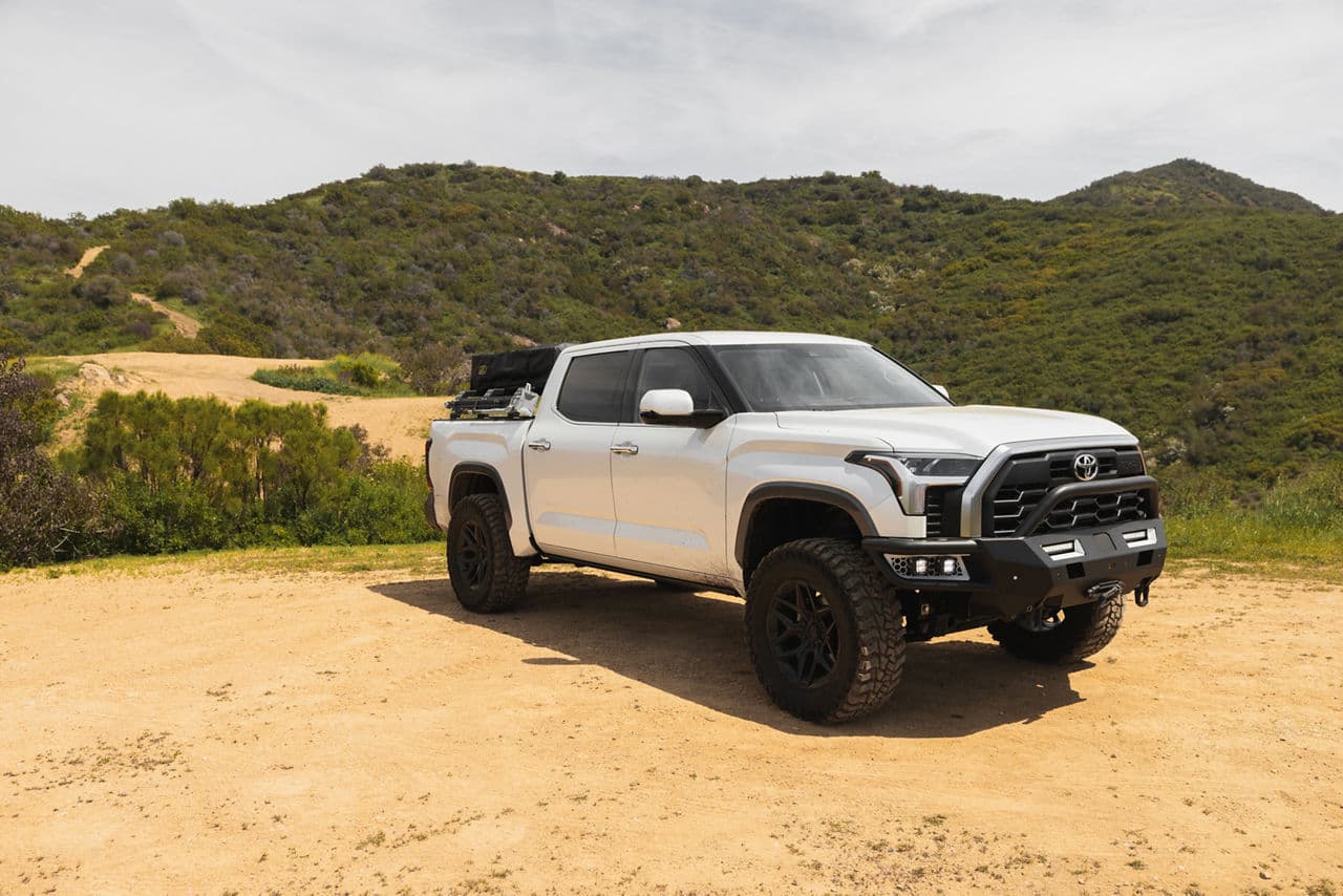 Interior of 2023 Toyota Tundra with wheels