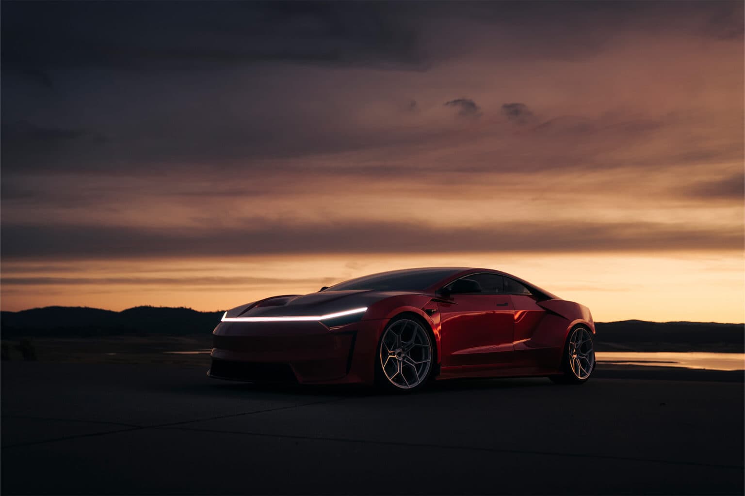 2024 Tesla Cyber Roadster — wheels, front view
