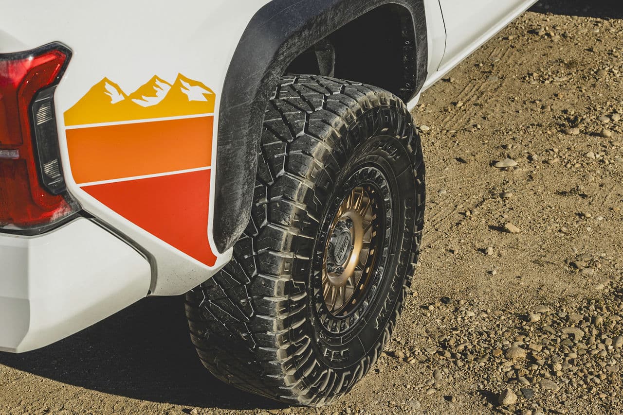 Detail view of 2024 Toyota Tacoma with wheels