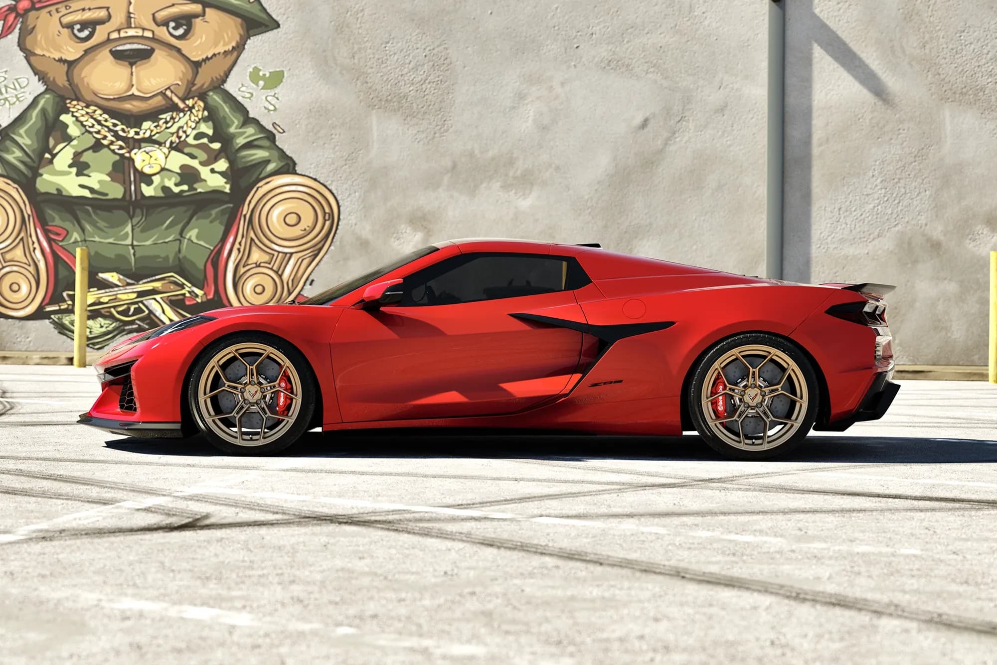 2025 Chevy Corvette C8 Z06 — wheels, side profile