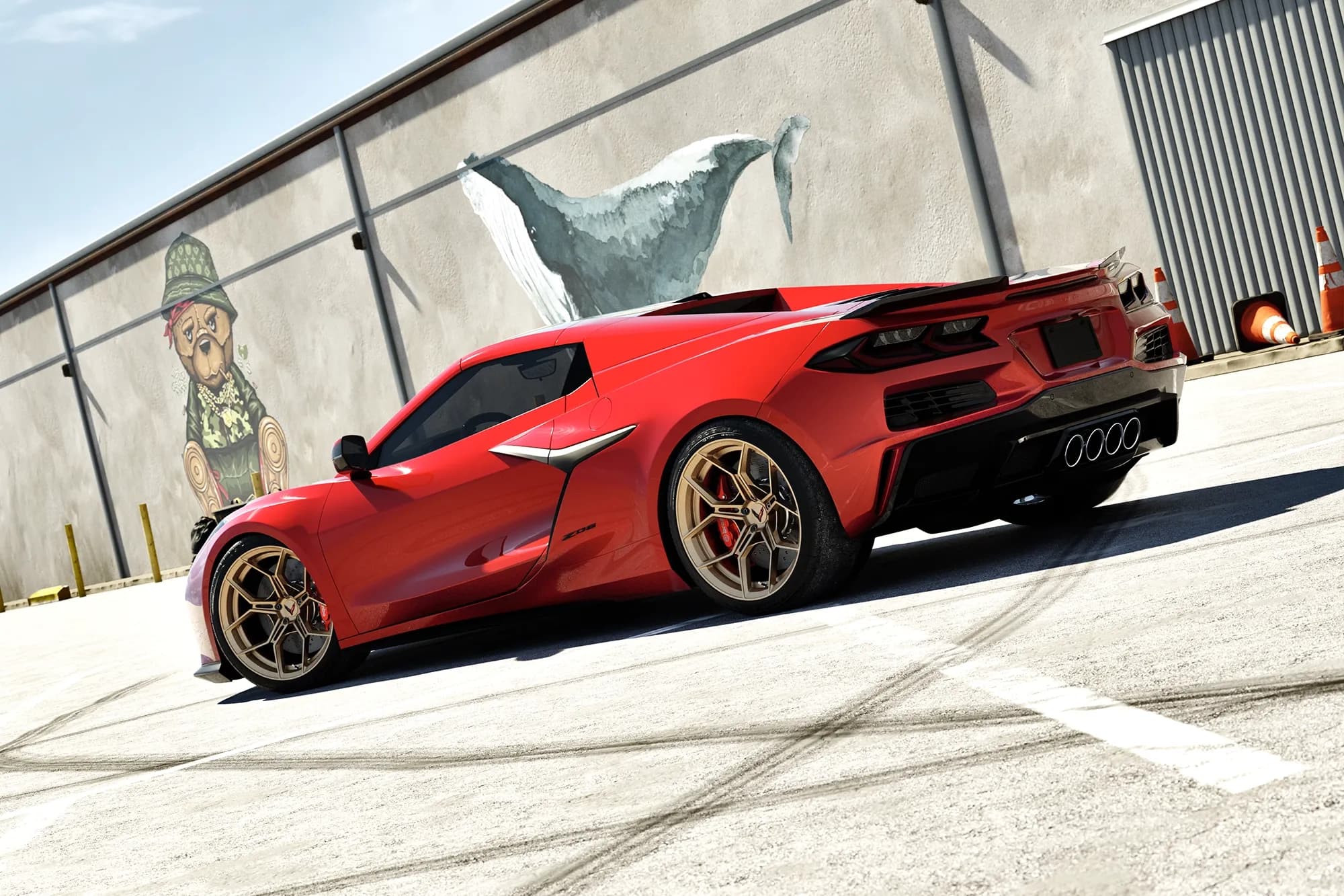 2025 Chevy Corvette C8 Z06 — wheels, rear view
