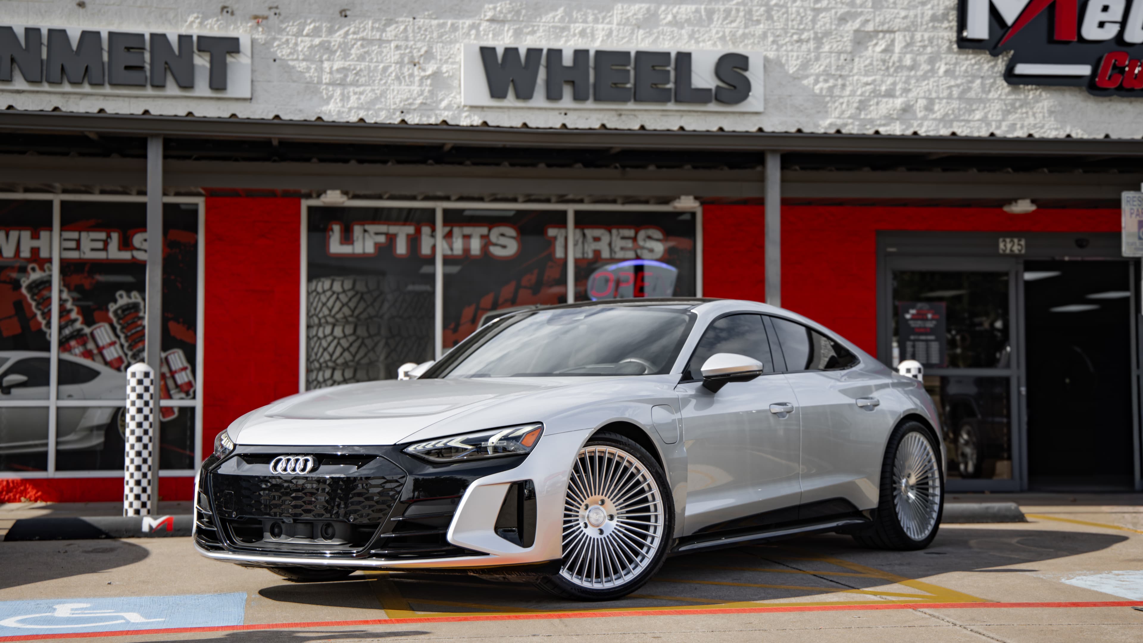 Car suspension upgrade at Metroplex Customs in Irving, TX