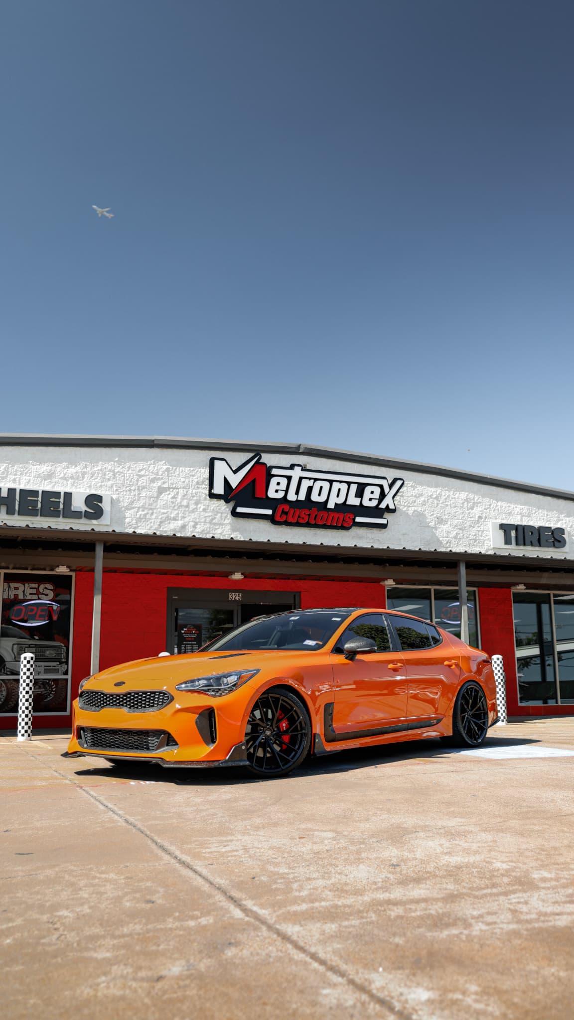 Coilover installation at Metroplex Customs in Irving, TX