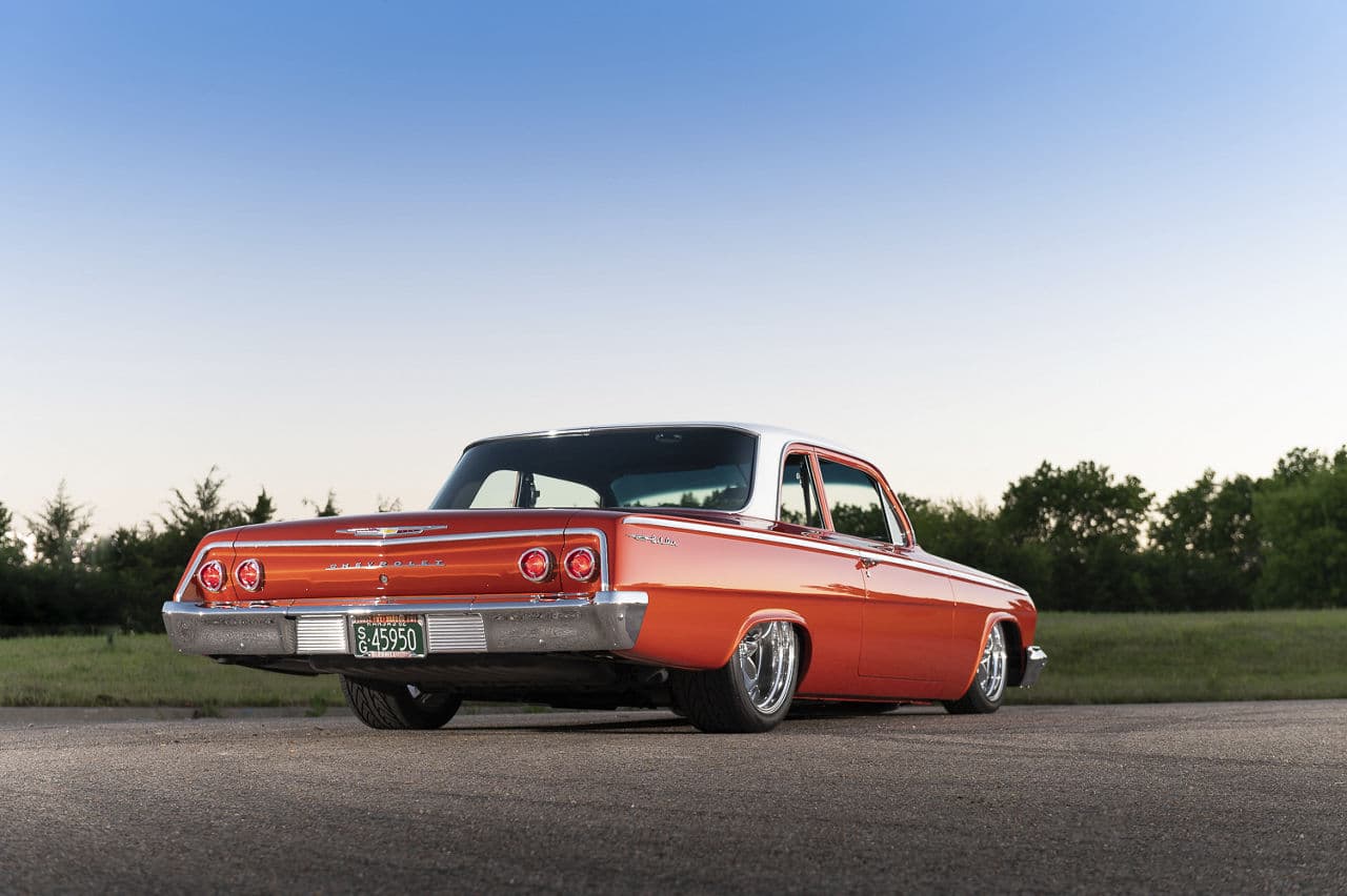 Front view of 1962 Chevrolet Bel Air with wheels