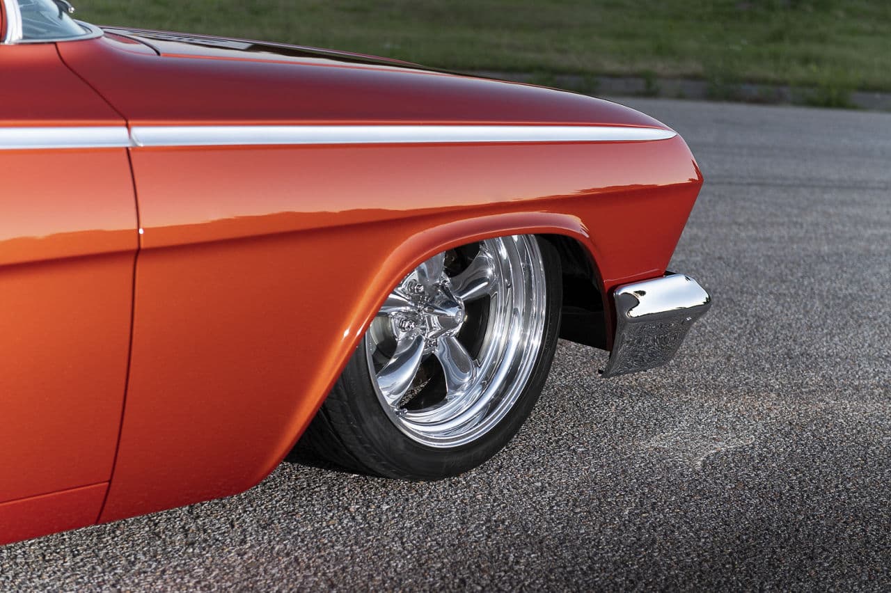 Rear view of 1962 Chevrolet Bel Air with wheels