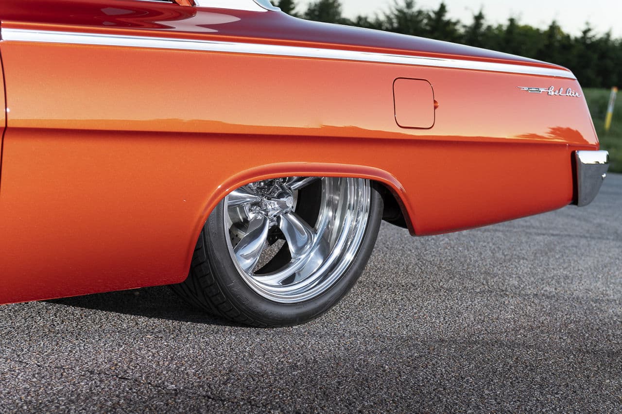 Interior of 1962 Chevrolet Bel Air with wheels
