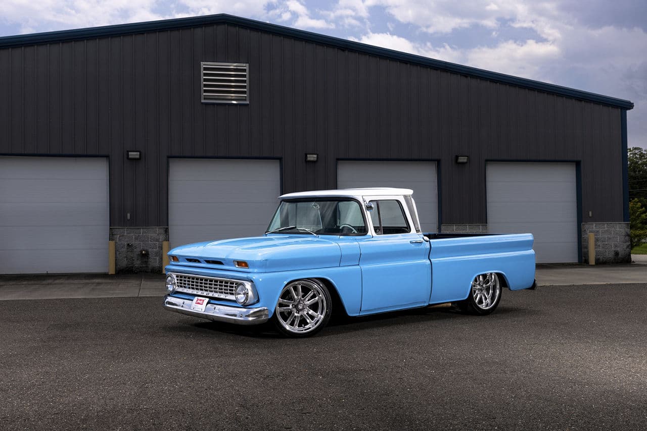 Front view of 1963 Chevrolet C10 with wheels