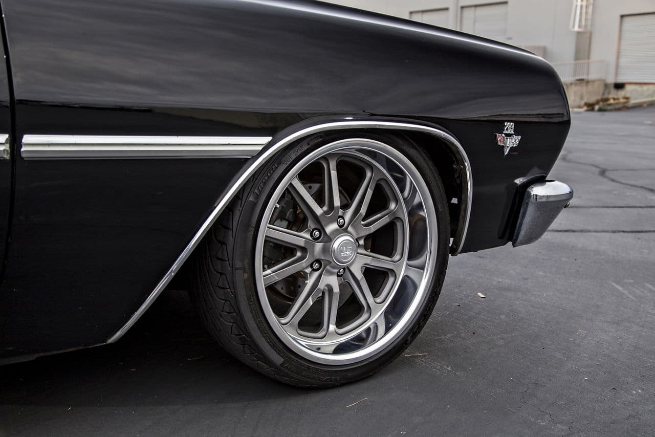 Rear view of 1965 Chevrolet Malibu with wheels