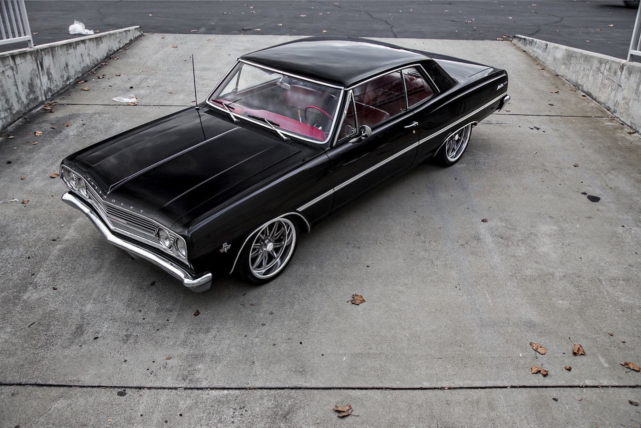 Interior of 1965 Chevrolet Malibu with wheels