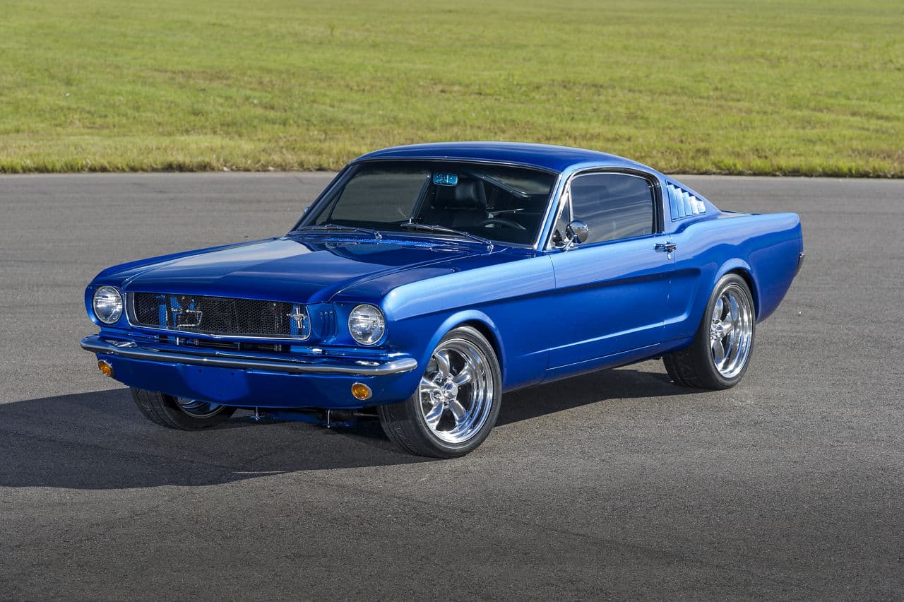 Front view of 1965 Ford Mustang with wheels