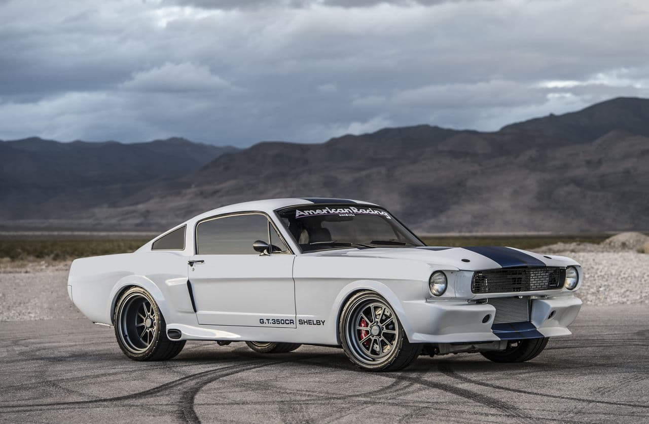Front view of 1965 Ford Mustang with wheels