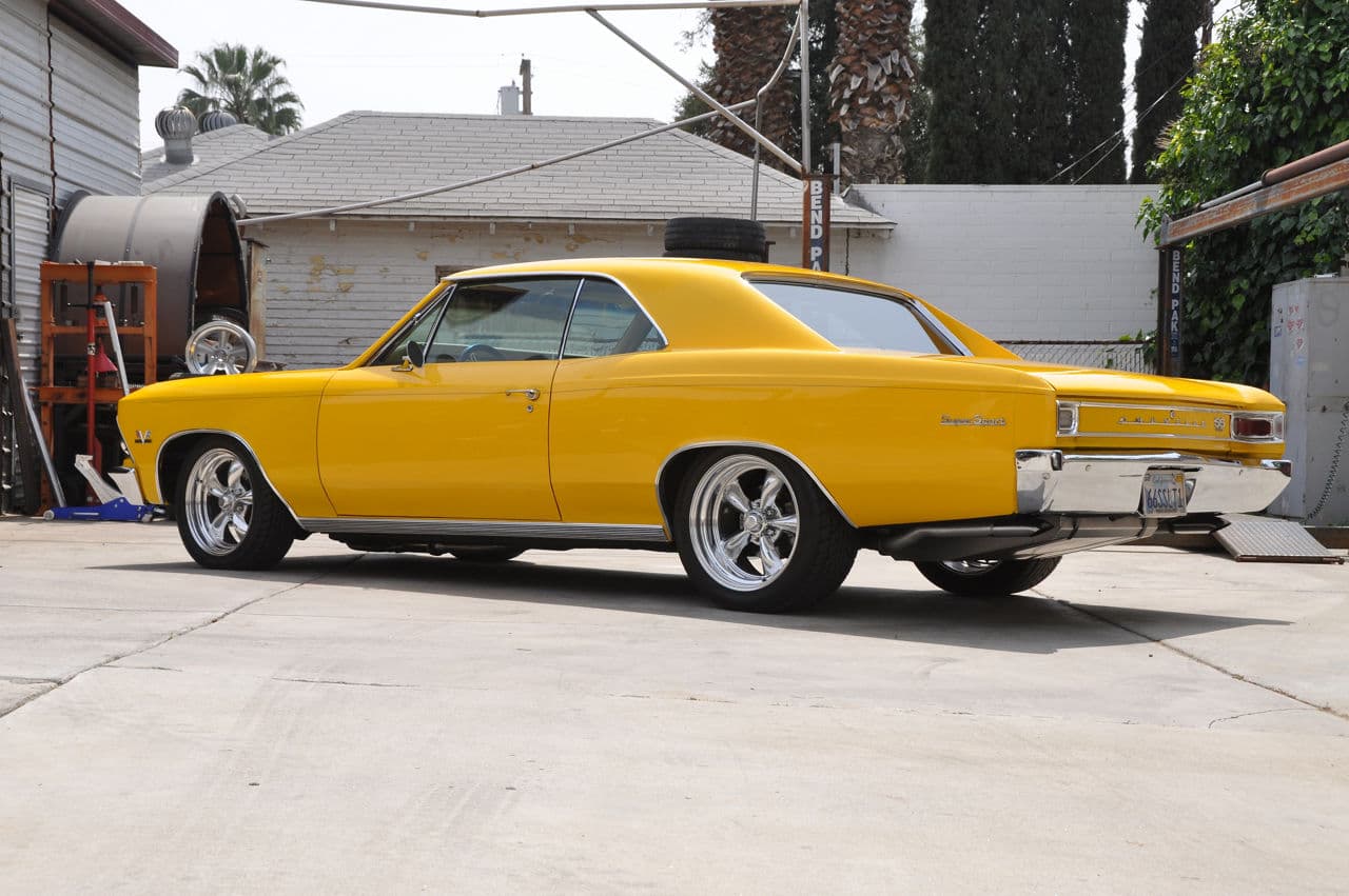 Front view of 1966 Chevrolet Chevelle with wheels