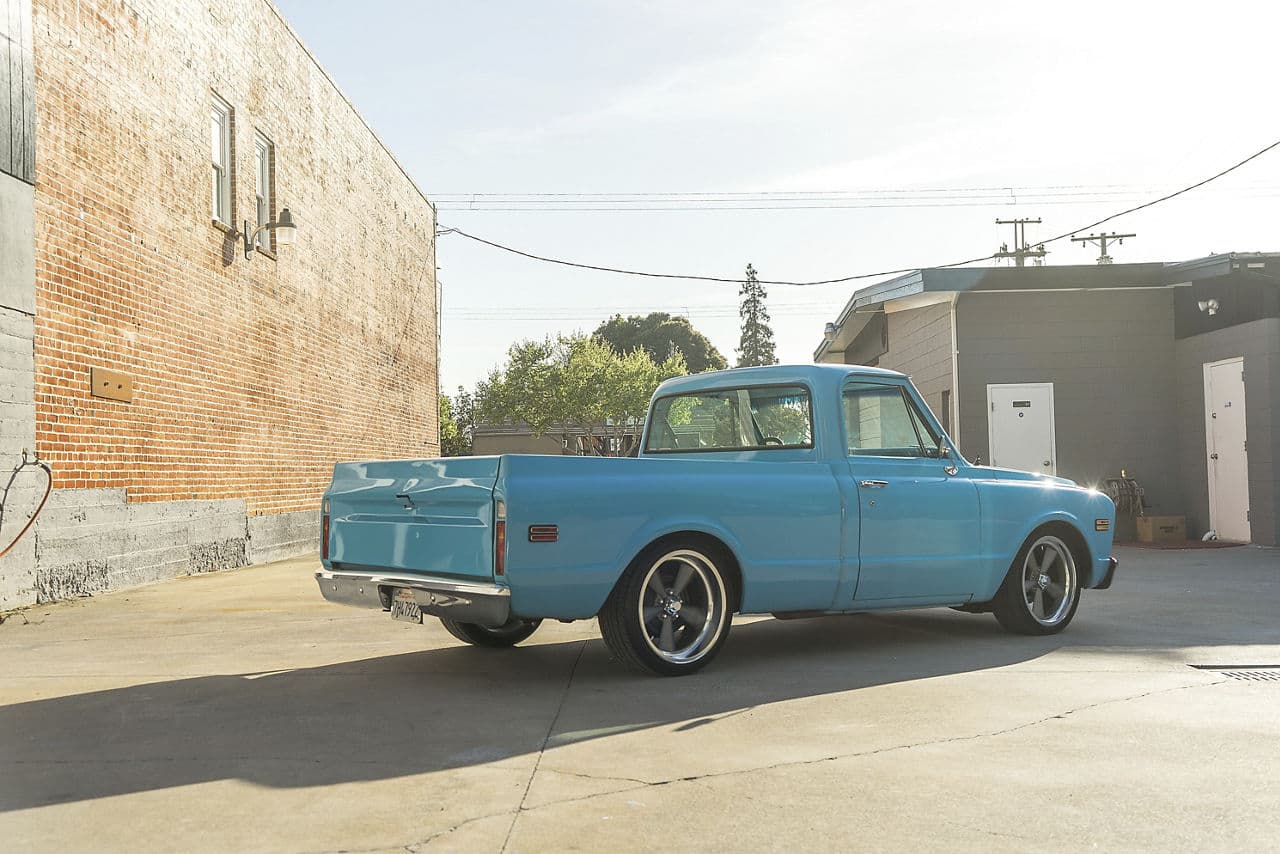 Detail view of 1967 Chevrolet C10 with wheels